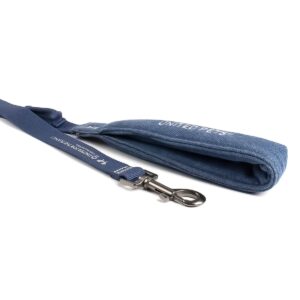 Correa suave para perros. Mosquetón y asa acolchada. Color azul United Pets