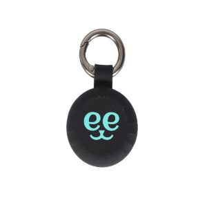 Llavero localizador Freedog FreeFinder negro con funda de silicona y mosquetón para collar